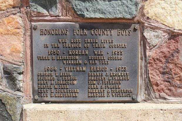POLK COUNTY KOREAN WAR AND VIETNAM WAR MEMORIAL PLAQUE