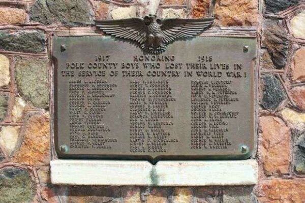 POLK COUNTY WORLD WAR I MEMORIAL PLAQUE