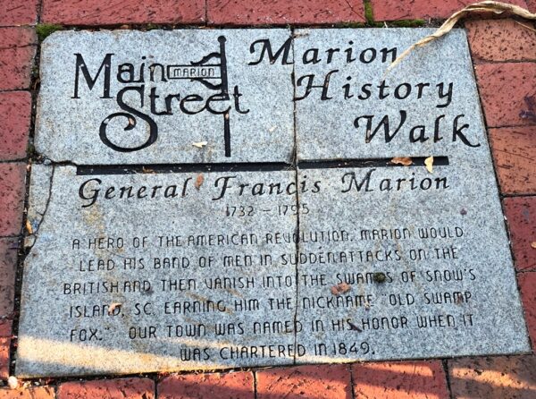 GENERAL FRANCIS MARION REVOLUTIONARY WAR MEMORIAL PAVER