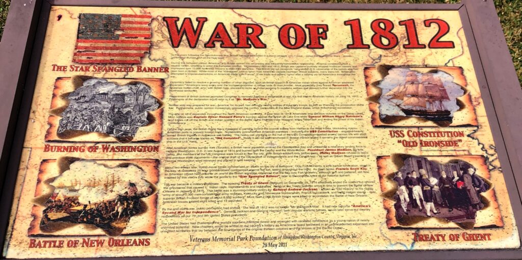 ABINGDON WAR OF 1812 MEMORIAL PANEL