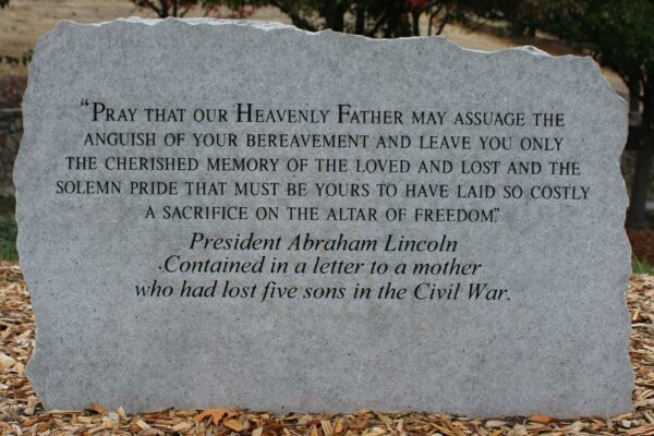 ALL WARS MEMORIAL STONE A