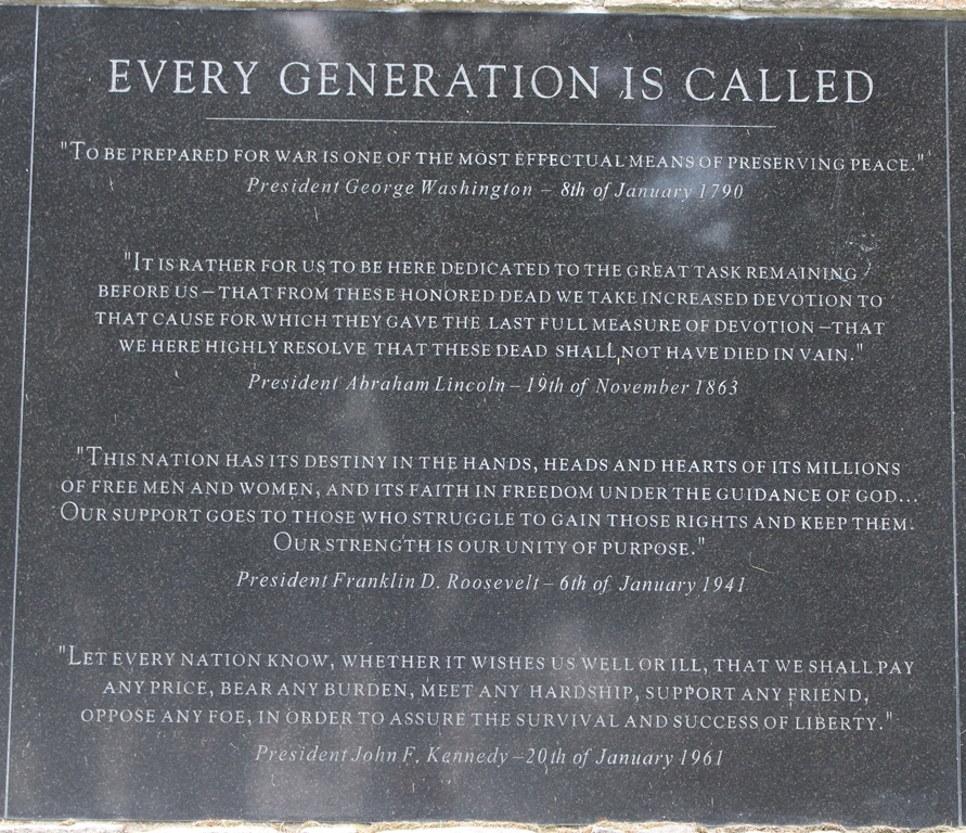 ALL WARS MEMORIAL PLAQUE C