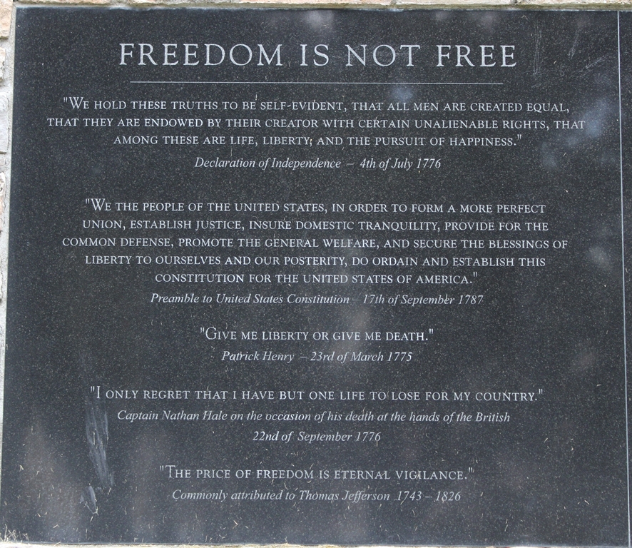 ALL WARS MEMORIAL PLAQUE B