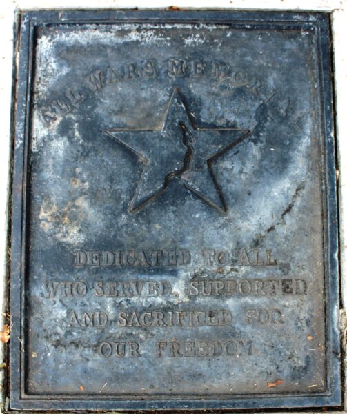 ALL WARS MEMORIAL PLAQUE A