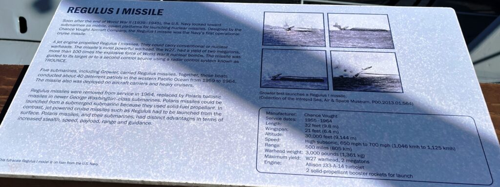 REGULIS I MISSILE MEMORIAL PLAQUE