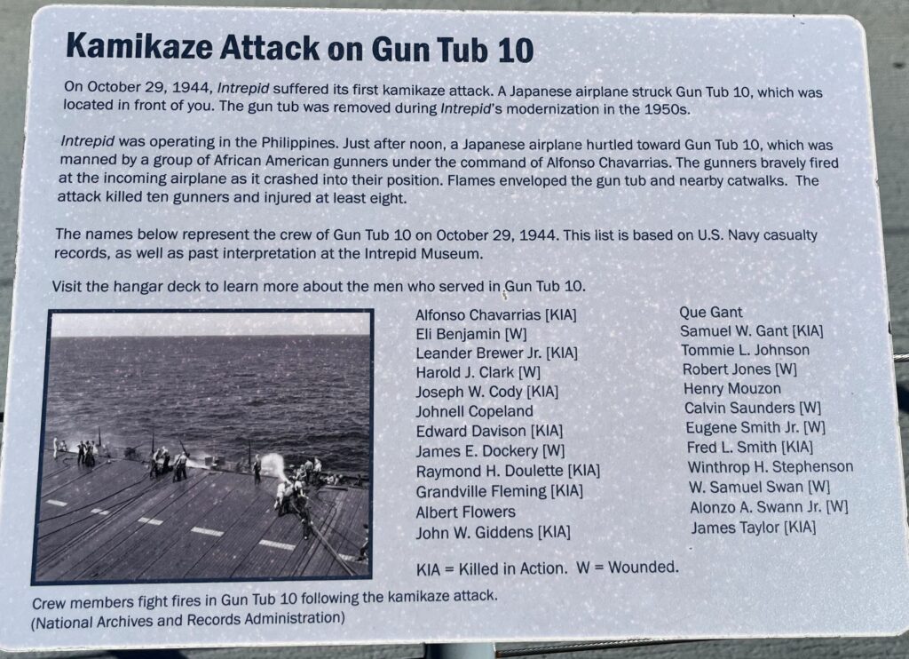 KAMIKAZE ATTACK ON GUN TUB 10 WAR MEMORIAL PLAQUE
