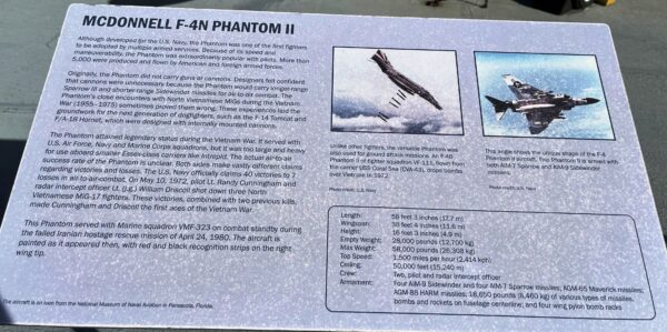MCDONNELL F-4N PHANTOM II MEMORIAL AIRCRAFT PLAQUE