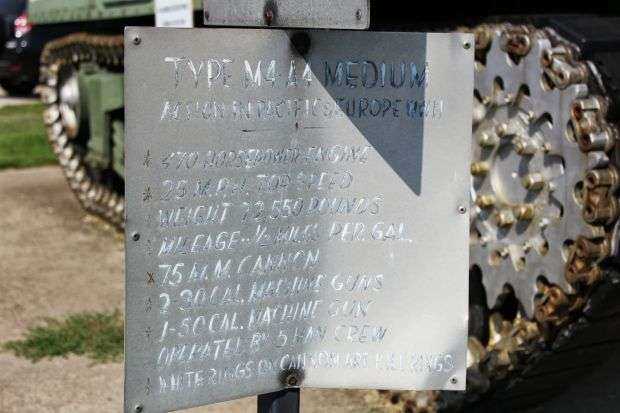 M4A4 MEDIUM SHERMAN TANK MEMORIAL PLAQUE