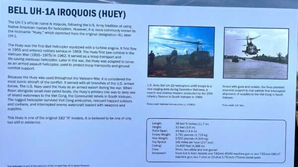 BELL UH-1A IROQUOIS MEMORIAL AIRCRAFT PLAQUE