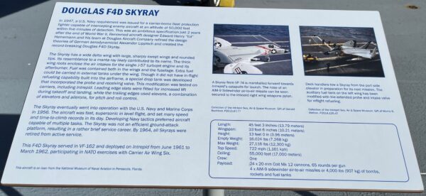 DOUGLAS F4D SKYRAY MEMORIAL AIRCRAFT PLAQUE