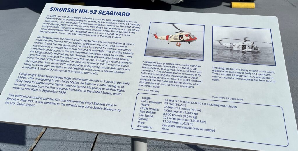 SIKORSKY HH-52 SEAGUARD MEMORIAL AIRCRAFT PLAQUE