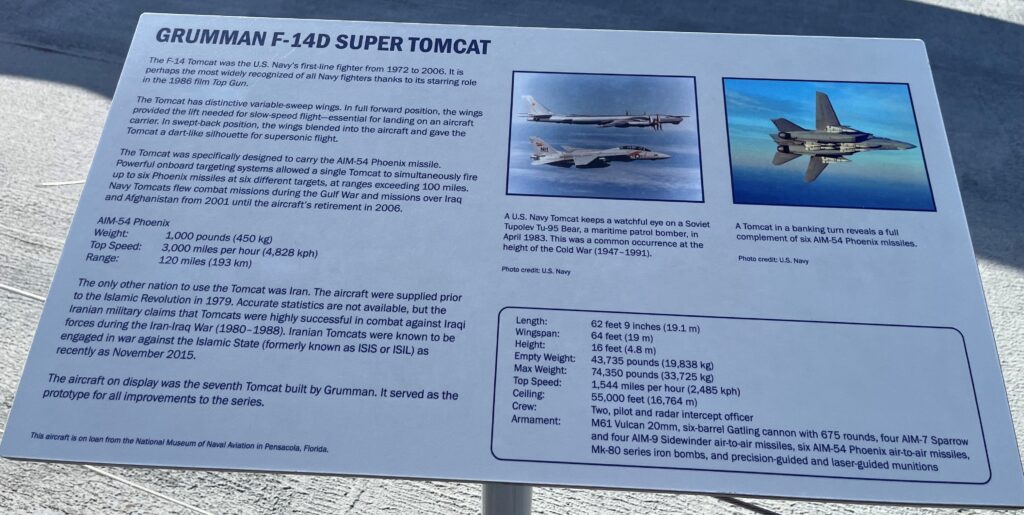GRUMMAN F-14D SUPER TOMCAT 1972 MEMORIAL AIRCRAFT PLAQUE