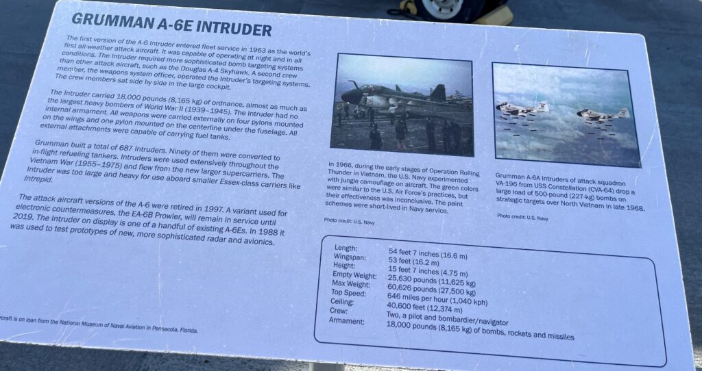 GRUMMAN A-6E INTRUDER 1963 MEMORIAL AIRCRAFT PLAQUE