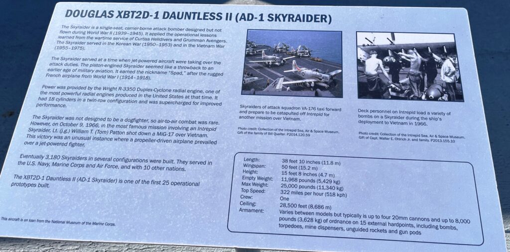DOUGLAS XBT2D-1 DAUNTLESS II MEMORIAL AIRCRAFT PLAQUE