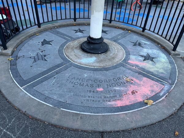 LANCE CORPORAL THOMAS P. NOON MEMORIAL FLAGPOLE BASE