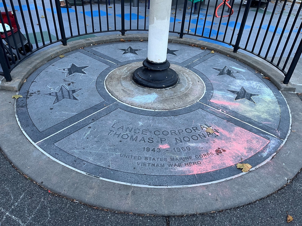 LANCE CORPORAL THOMAS P. NOON MEMORIAL FLAGPOLE BASE