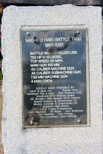 M60-A 3 MAIN BATTLE TANK MEMORIAL PLAQUE