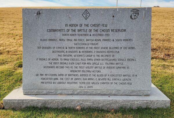 IN HONOR OF THE CHOSIN FEW WAR MEMORIAL