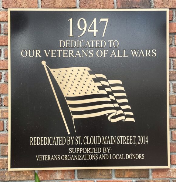 ST. CLOUD VETERANS OF ALL WARS MEMORIAL PLAQUE