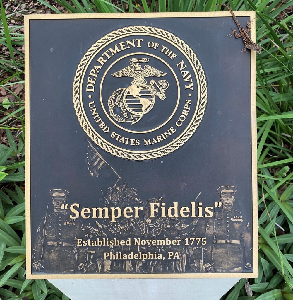 “SEMPER FIDELIS” 1775 MEMORIAL PLAQUE