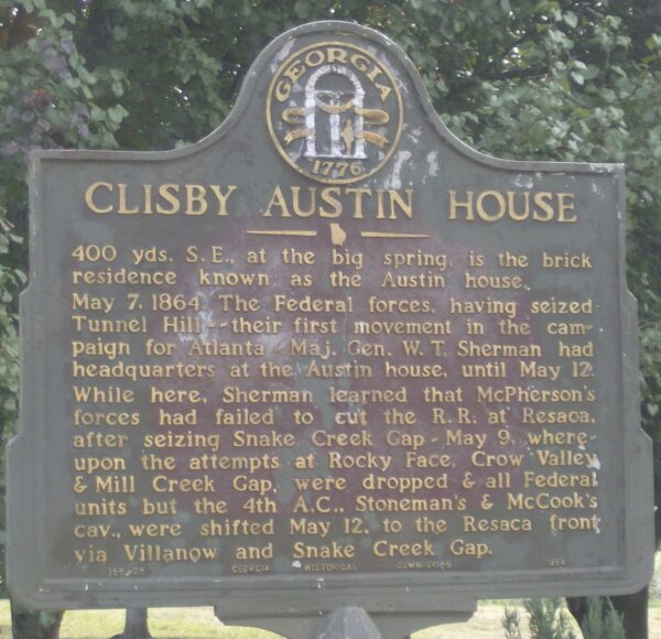 CLISBY AUSTIN HOUSE CIVIL WAR MEMORIAL MARKER