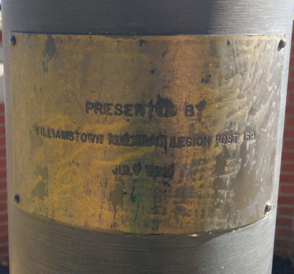 WILLIAMSTOWN AREA VETERANS MEMORIAL FLAGPOLE PLAQUE