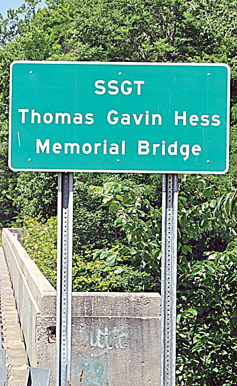 SSGT THOMAS GAVIN HESS MEMORIAL BRIDGE MARKER