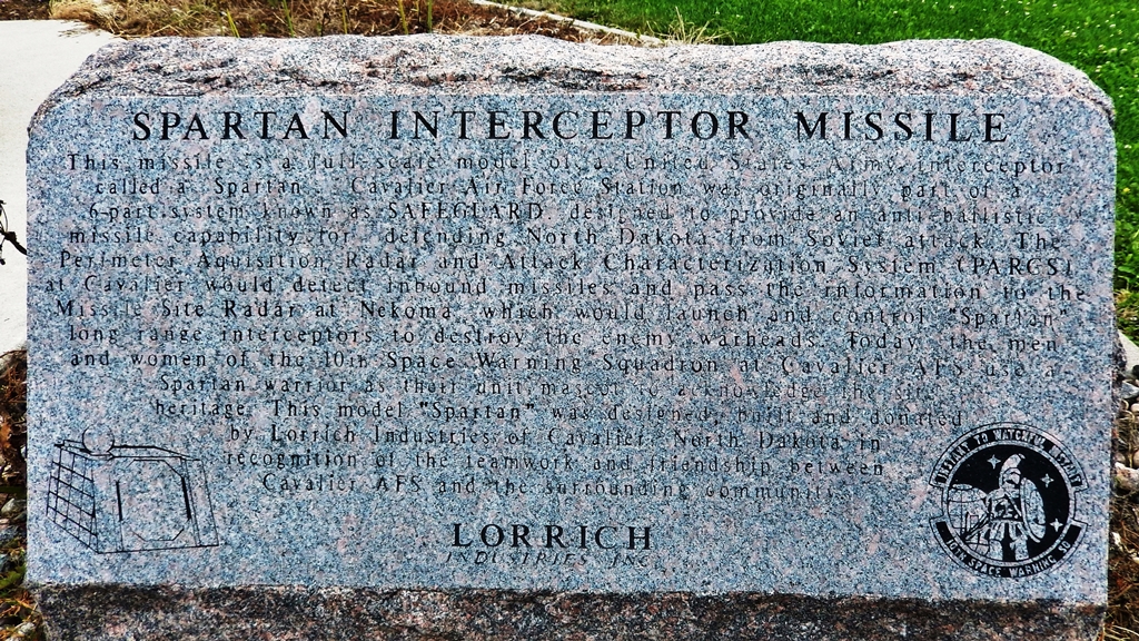 SPARTAN INTERCEPTOR MISSILE MEMORIAL STONE