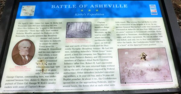 BATTLE OF ASHEVILLE KIRBY’S EXPEDITION MEMORIAL PLAQUE