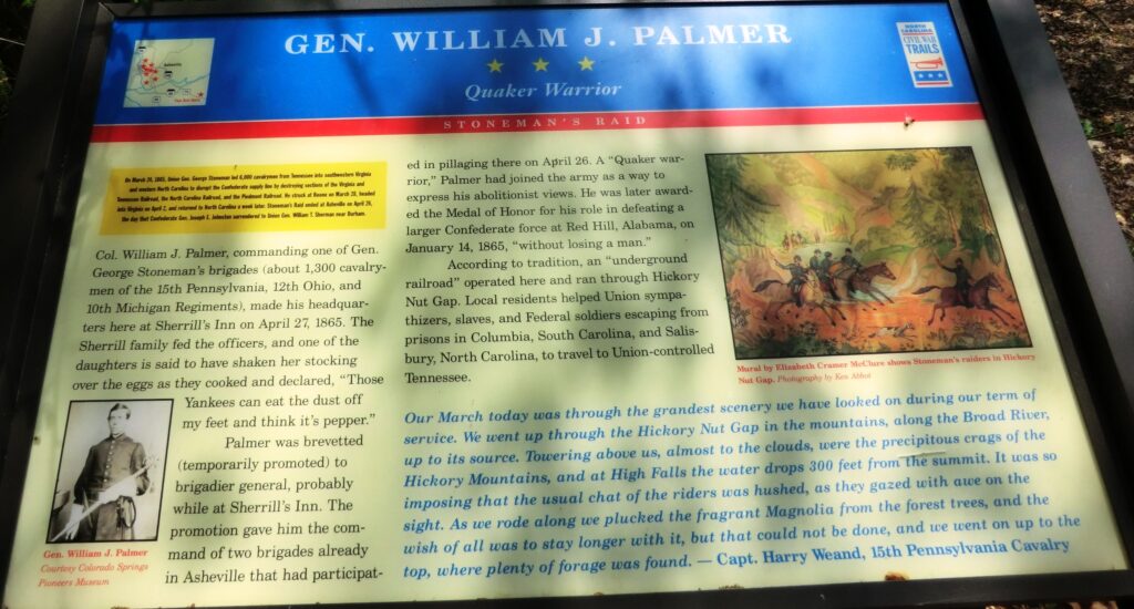 GEN. WILLIAM J. PALMER QUAKER WARRIOR MEMORIAL PLAQUE