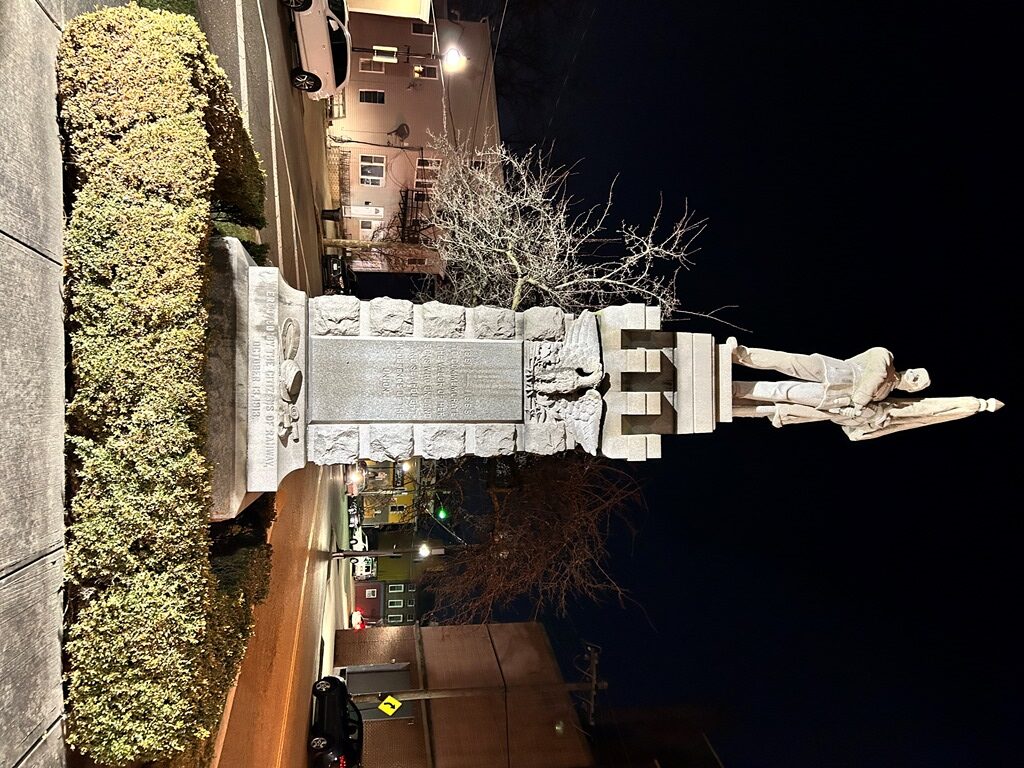 RAHWAY CIVIL WAR MEMORIAL NIGHT-TIME