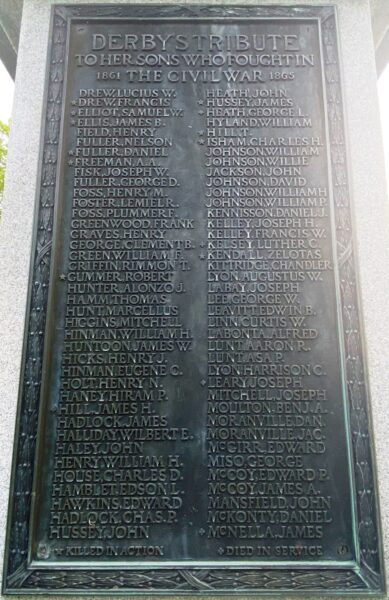 DERBY CIVIL WAR MEMORIAL PLAQUE B