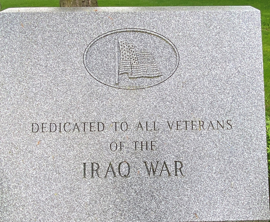 DERBY ALL IRAQ WAR VETERANS MEMORIAL CLOSE-UP