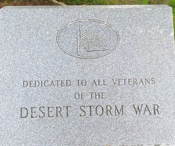 DERBY ALL DESERT STORM WAR VETERANS MEMORIAL CLOSE-UP