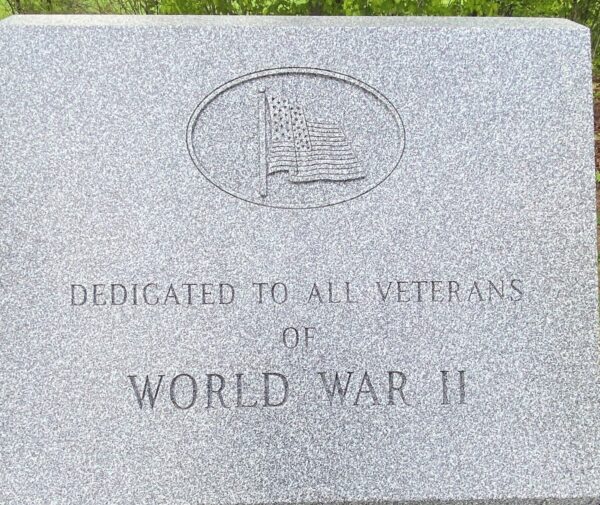 DERBY ALL WORLD WAR II VETERANS MEMORIAL CLOSE-UP