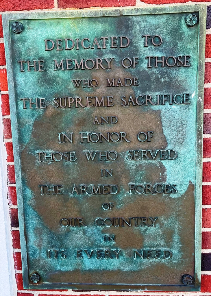 TOMS RIVER SUPREME SACRIFICE WAR MEMORIAL PLAQUE