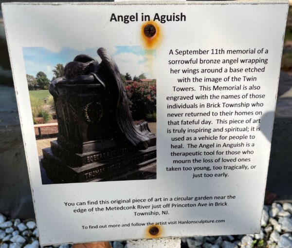 ANGEL IN AGUISH MEMORIAL PLAQUE