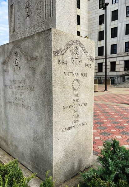 CAMDEN COUNTY, NJ WAR VETERANS MEMORIAL SIDE D