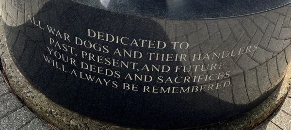 UNITED STATES WAR DOG MEMORIAL STATE OF NEW JERSEY STONE
