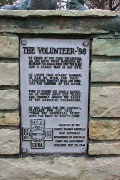 THE VOLUNTEER-’98 WAR MEMORIAL PLAQUE
