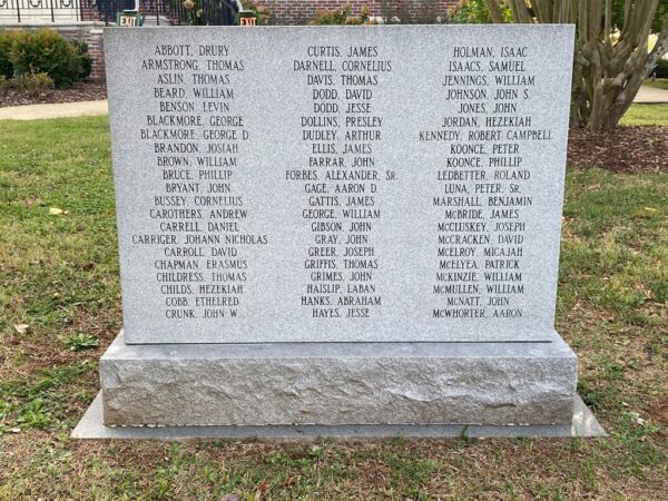LINCOLN COUNTY REVOLUTIONARY WAR PATRIOTS MEMORIAL LEFT STONE