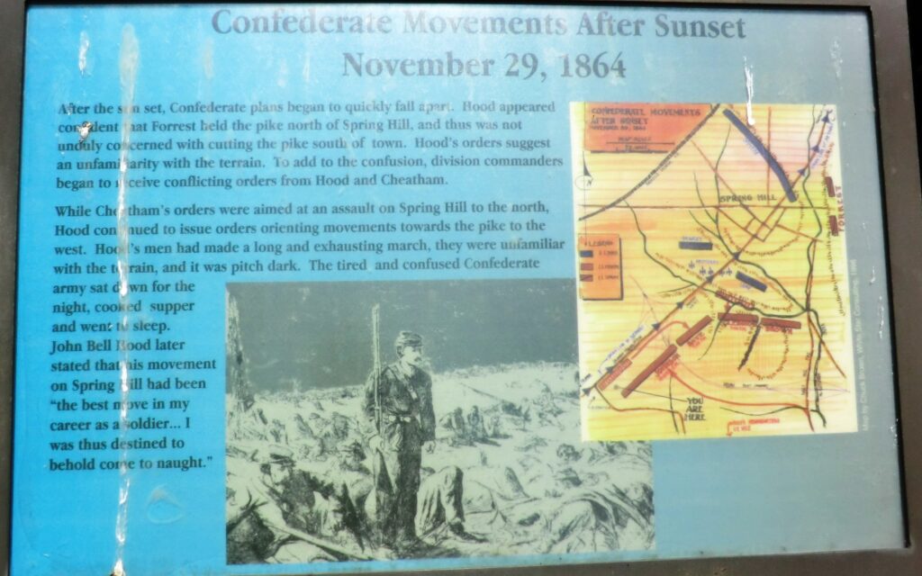 CONFEDERATE MOVEMENTS AFTER SUNSET WAR MEMORIAL PANEL