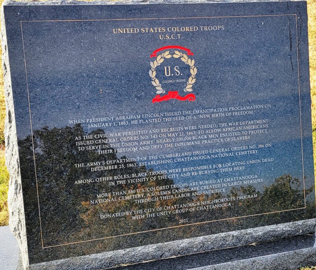 UNITED STATES COLORED TROOPS U.S.C.T. WAR MEMORIAL