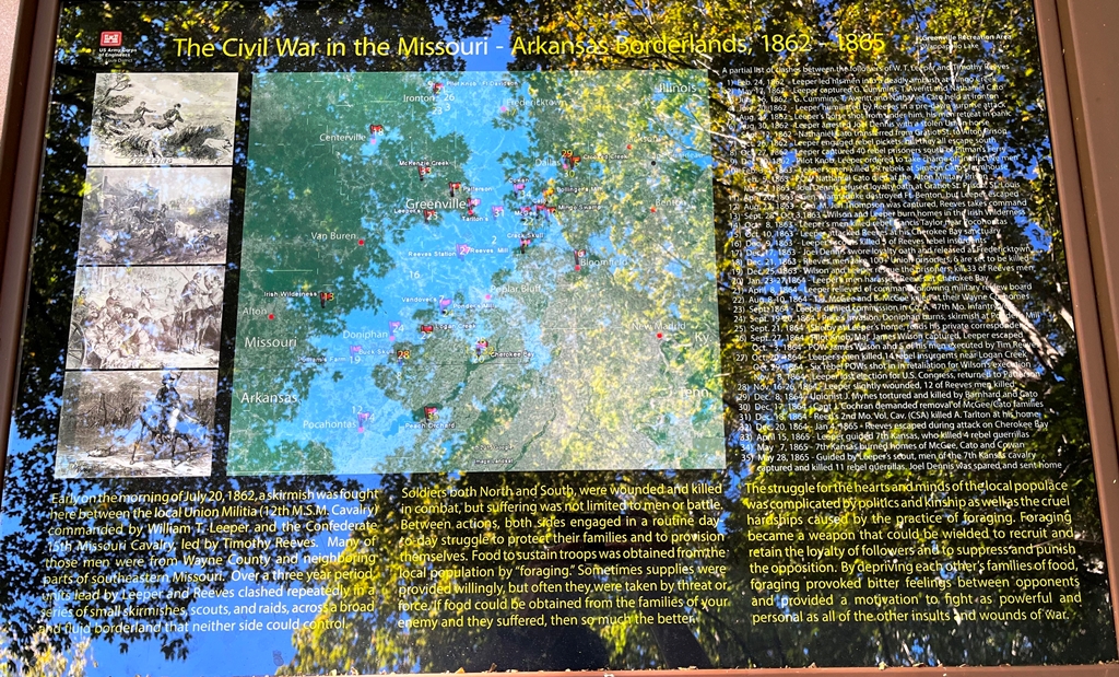 THE CIVIL WAR IN THE MISSOURI ARKANSAS BORDERLANDS MEMORIAL PLAQUE