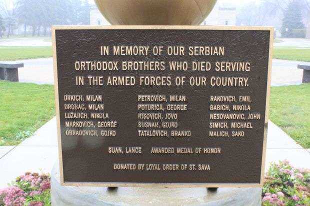 LOYAL ORDER OF ST. SAVA WAR MEMORIAL CROSS PLAQUE