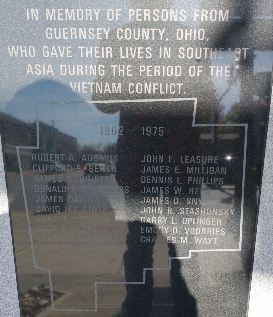 GUERNSEY COUNTY, OHIO VIETNAM VETERANS MEMORIAL CLOSE-UP
