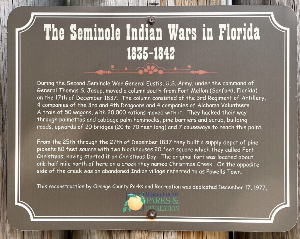 THE SEMINOLE INDIAN WARS IN FLORIDA 1835-1842 MEMORIAL