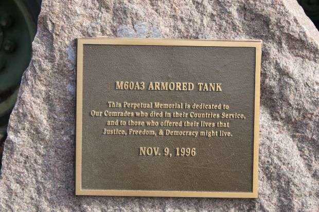 AMERICAN LEGION POST 351 MEMORIAL TANK PLAQUE