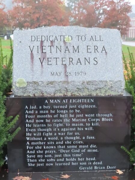 MIDDLEBOROUGH VIETNAM ERA VETERANS MEMORIAL CLOSE-UP A