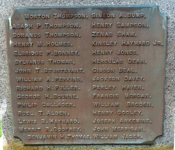 HALIFAX CIVIL WAR MEMORIAL PLAQUE D